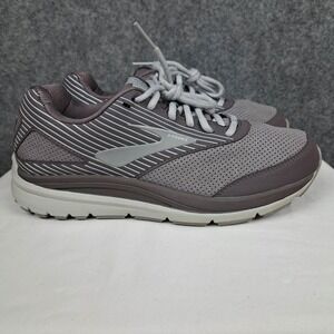 Brooks Addiction Walker Suede Womens 9.5 Shoes Shark Alloy Oyster Slip Resistant